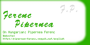 ferenc pipernea business card